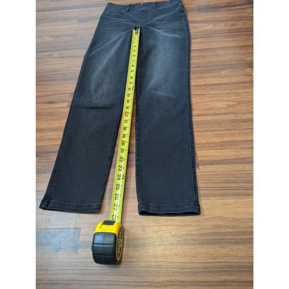 SPANX Ankle Skinny Jeans Size Small Black Slimming Denim Minimalist Casual